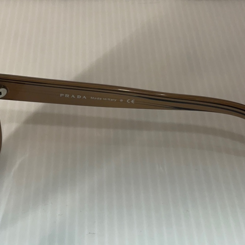 Prada woman’s sunglasses spr 30RS wood frame brown lenses - Picture 6 of 8